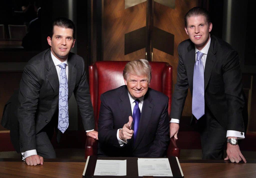 Trump in his role as the loveable villain of the Apprentice