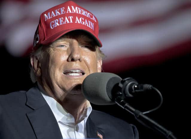 Trump in MAGA hat