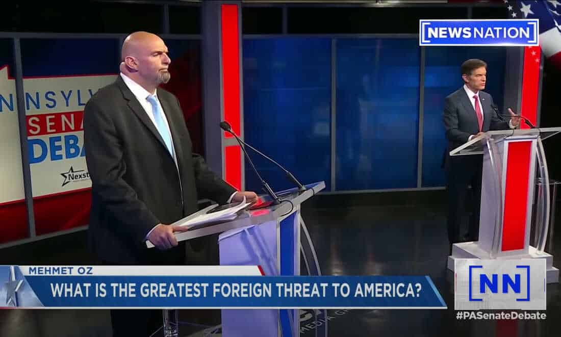Fetterman and Oz engaged in a debate
